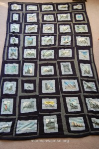 Mormon woman creates a travel quilt Mormon woman creates a travel quilt