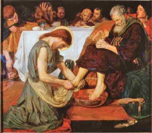 Jesus Washing Peter's Feet by Brown