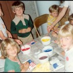 Mormon woman nurtures nieces and nephews with painting party Mormon children enjoying a craft