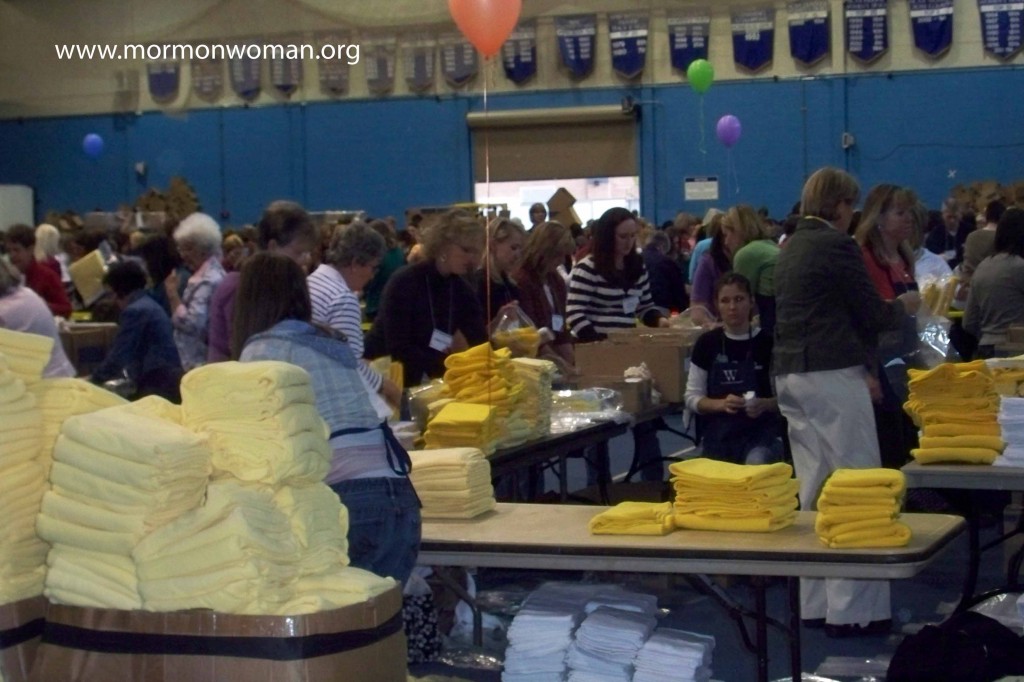 Mormon women participate in service projects at BYU Women's Conference