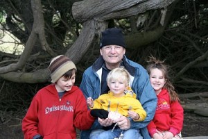 Mormon man with grandchildren Photo to honor Mormon father and grandfather on Father's Day