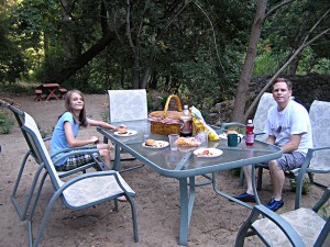 eating by the river