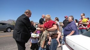 Mormon prophet with children