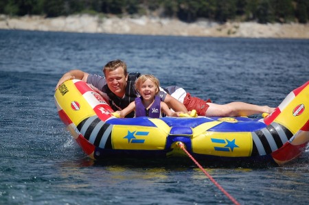 Mormon family fun -- boating Mormon family camping boating