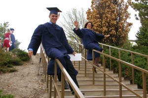 Mormon woman and son graduate college mormon women and education