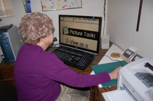 Mormon geneologist continues work in spite of blindness