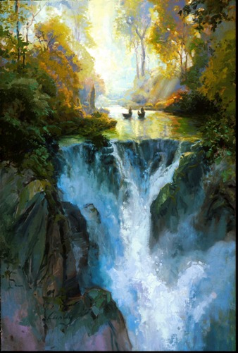 gently-up-the-stream-hope-for-healing-with-pornography-addiction "Gently Up the Stream" -- painting representing porn addiction healing process