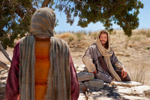 Jesus Christ and the Woman of Samaria - Living Water Jesus and woman of Samaria