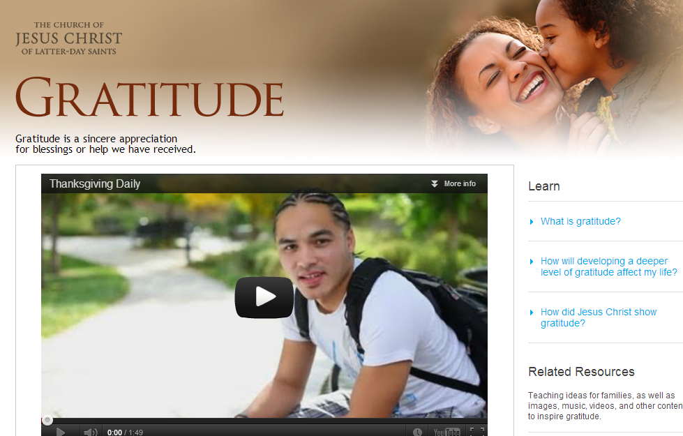 gratitude lds.org page lds.org gratitude thanksgiving