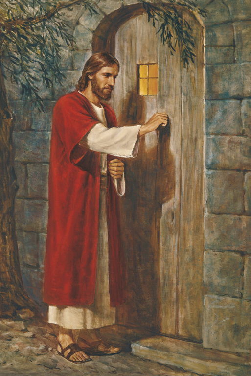Jesus at the door knocking