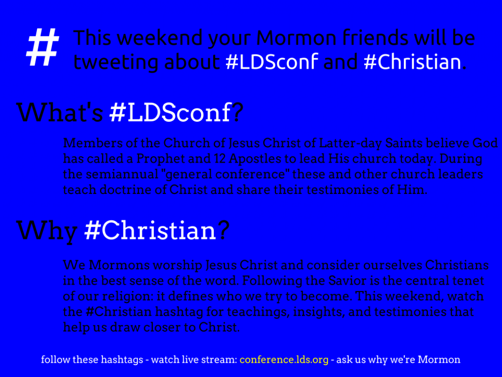 #ldsconf General Conference tweeting #christian