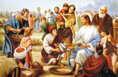 Loaves and fishes - Jesus feeding the 5000