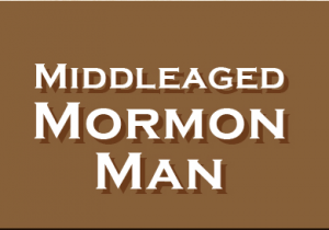 logo middle aged mormon man